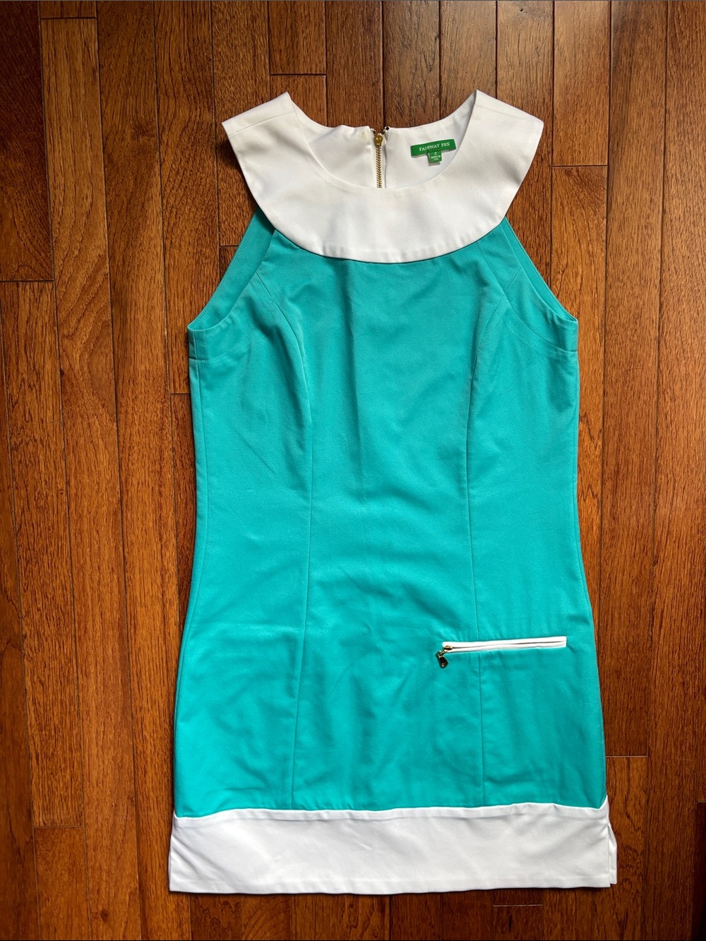 1950 Inspired Fairway Fox Golf Tennis Dress Teal Size 2 Made in USA